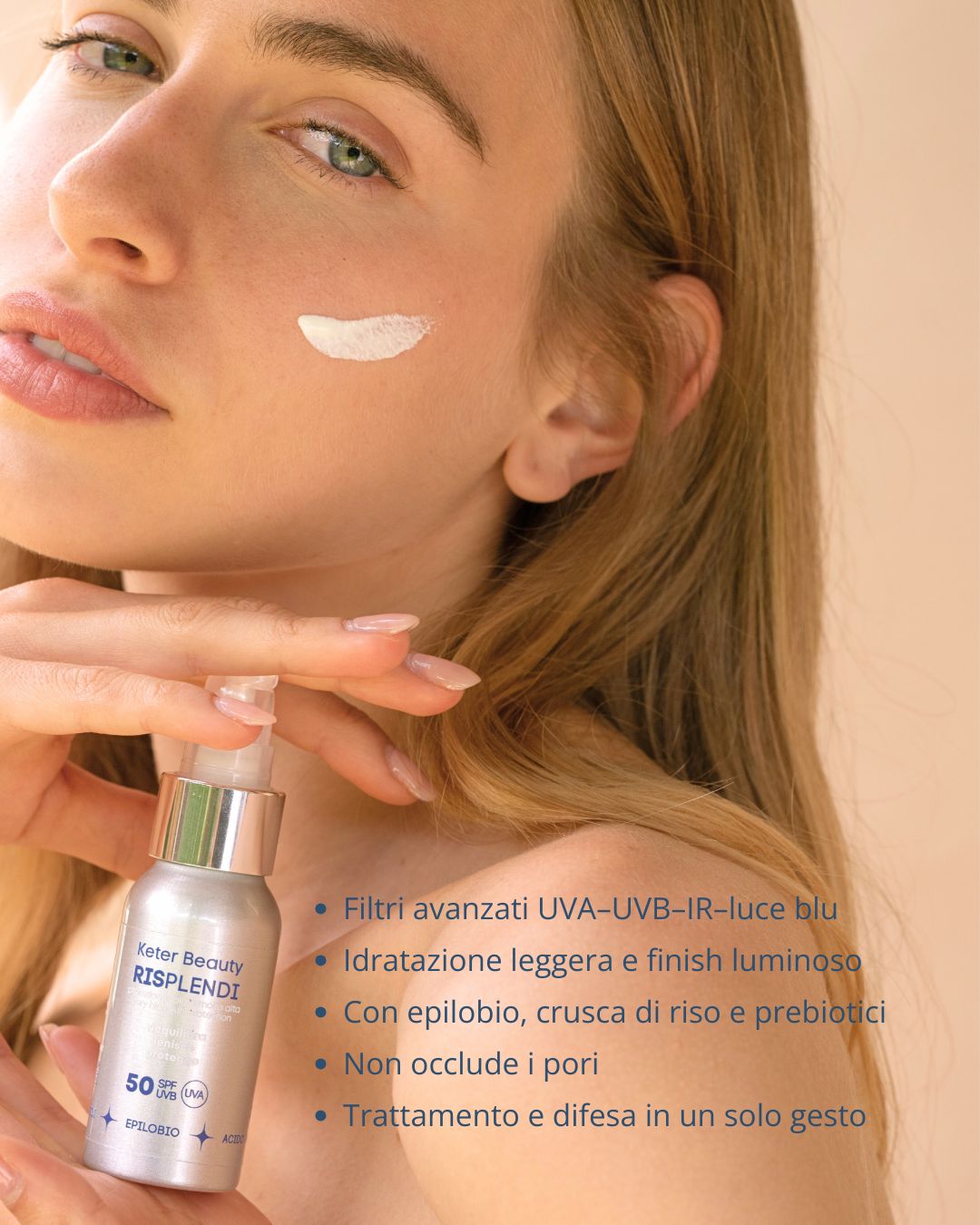 RISPLENDI crema viso con protezione solare SPF50 50ml